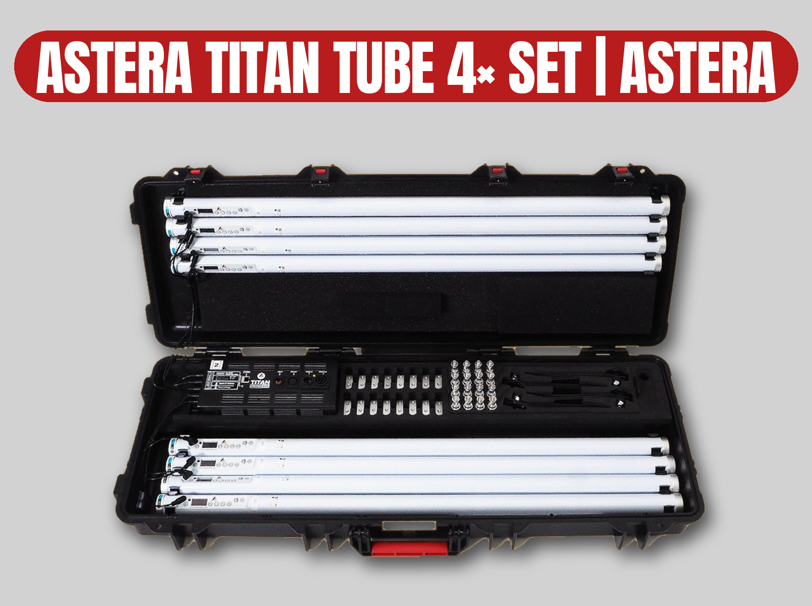 Astera titan tube 4-light kit | rgbww tube lights / wireless dmx / app control / film lighting / cine lighting / titan rgb