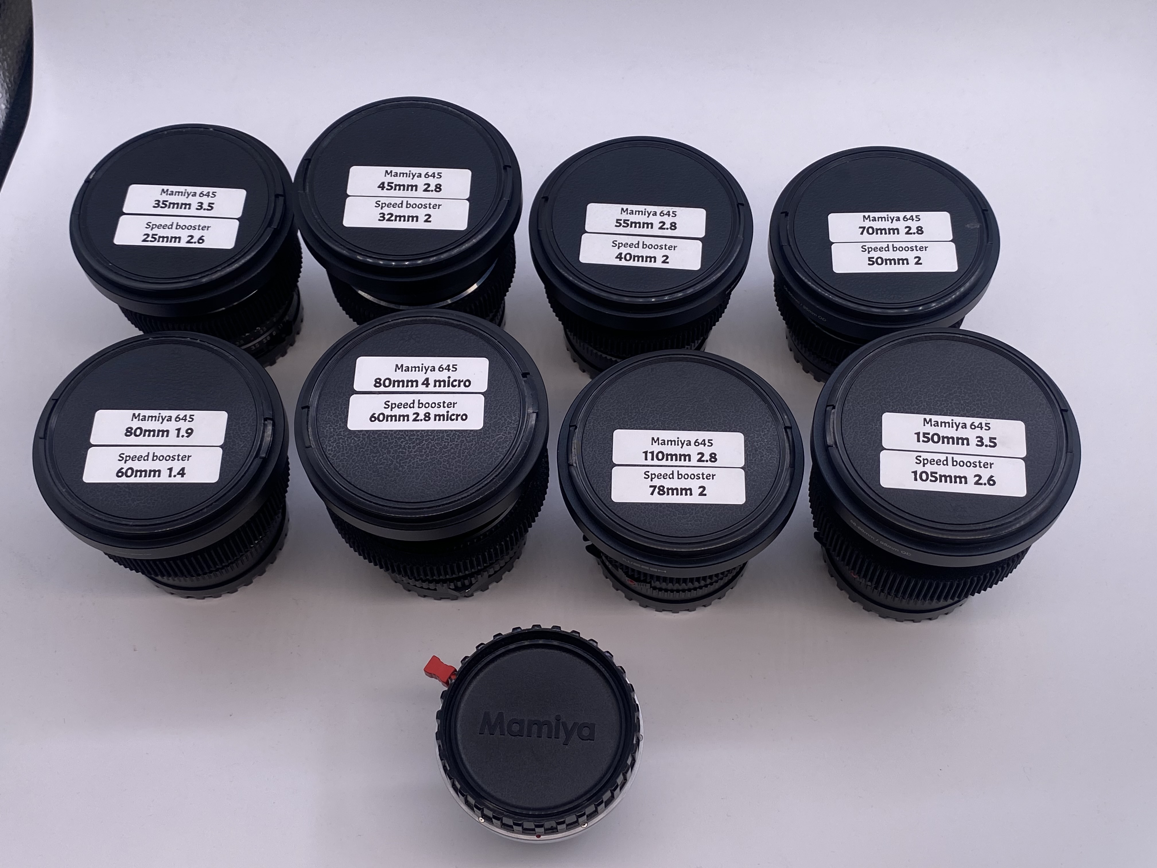 Mamiya m645 lens set with speedbooster(pl)
