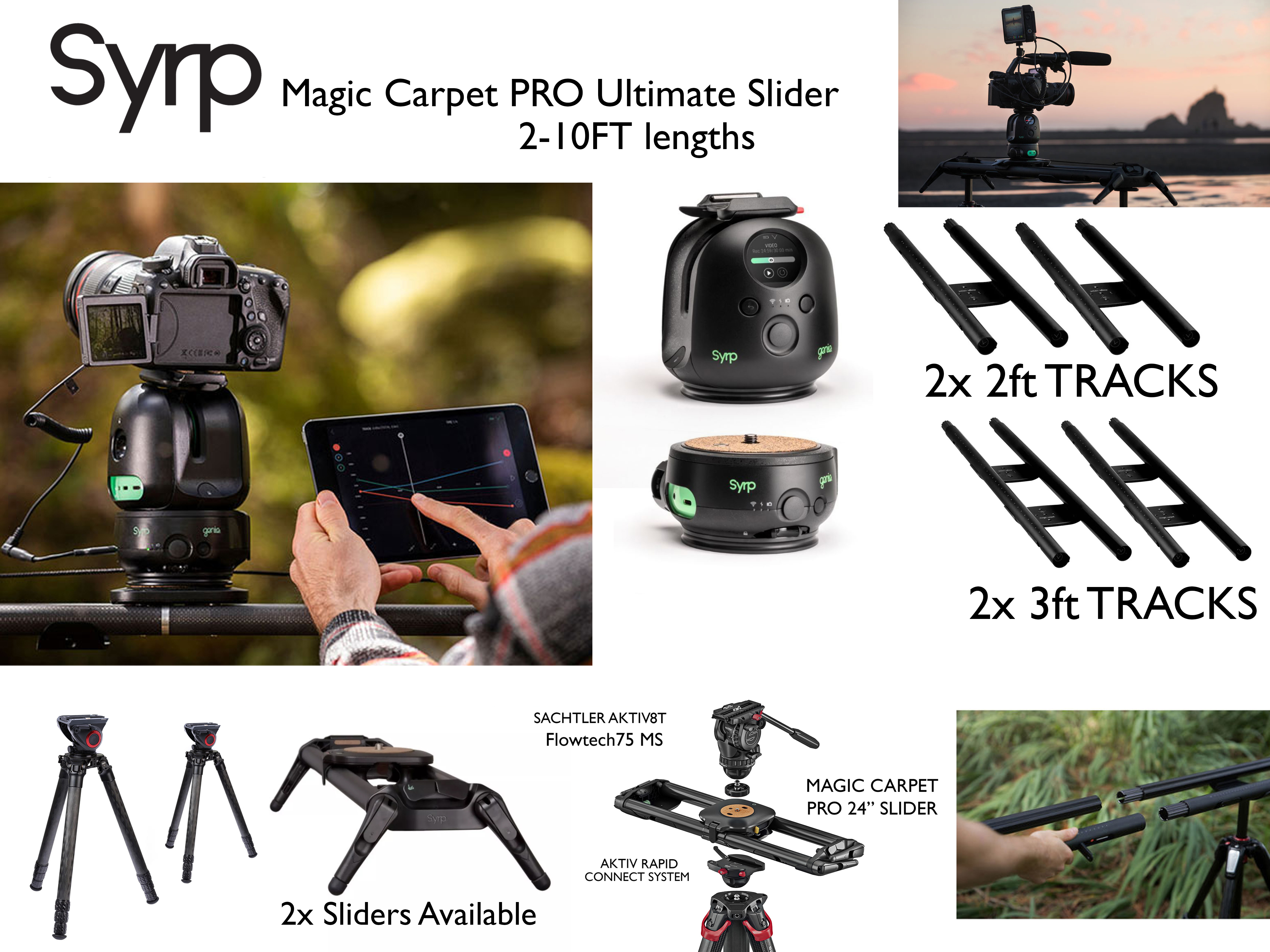 Rent Syrp Magic Carpet PRO 2, 3, 5, 6, 8,10ft Slider / GENIE II