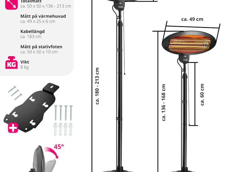 Terrassvärmare solaris monolith 🔥