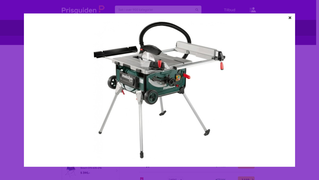 Kraftig metabo ts 254 borsdag