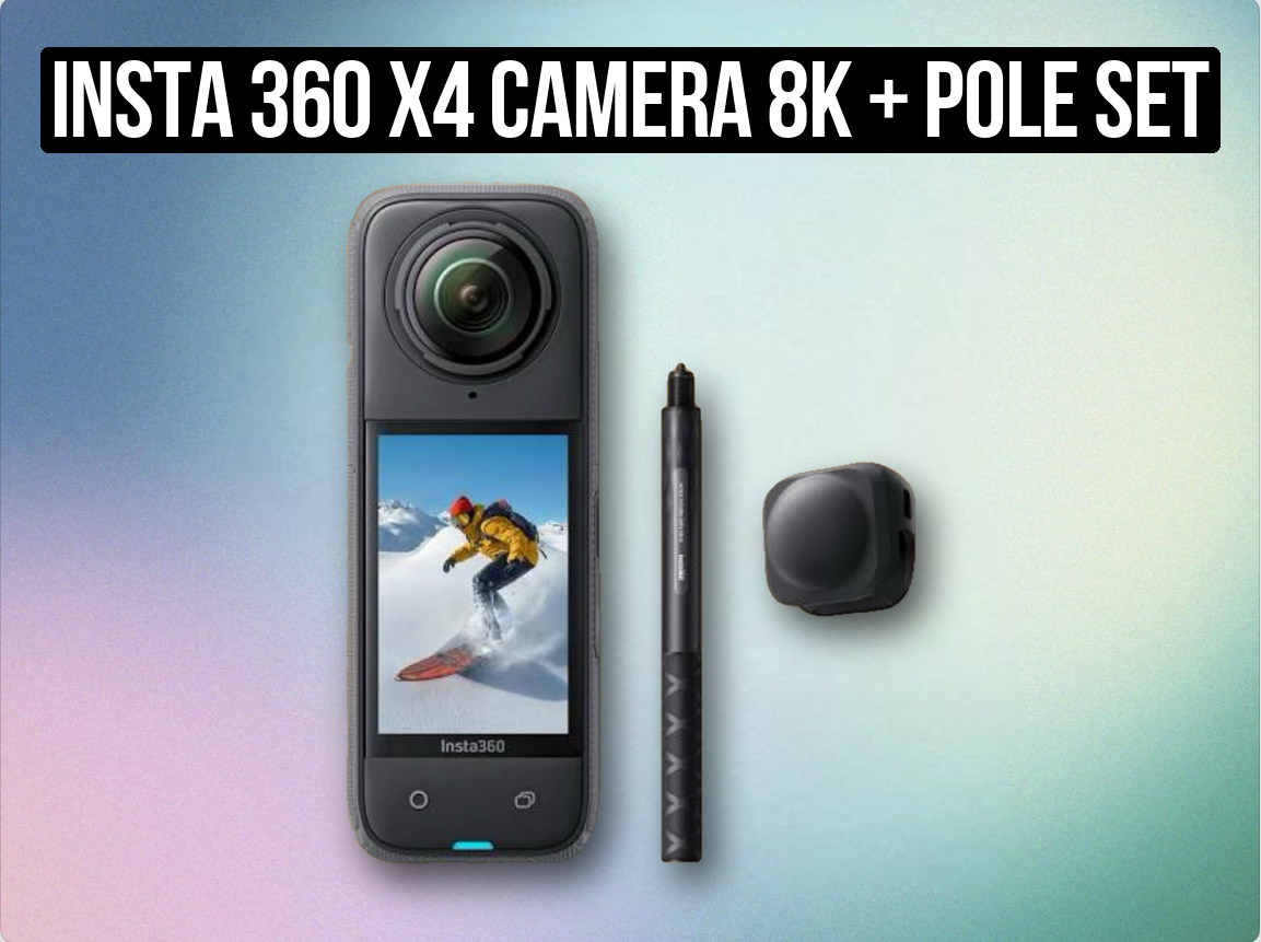 Insta 360 x4 camera 8k + pole set