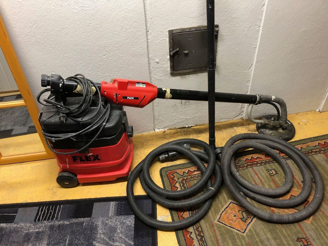 Ø225 proff giraff med støvsuger.