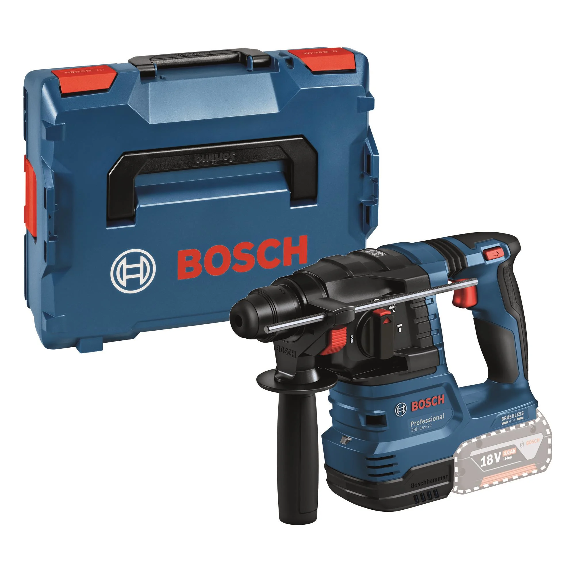 Bosch gbh 18v-18 professional borhammer m/eske og 2 batterier