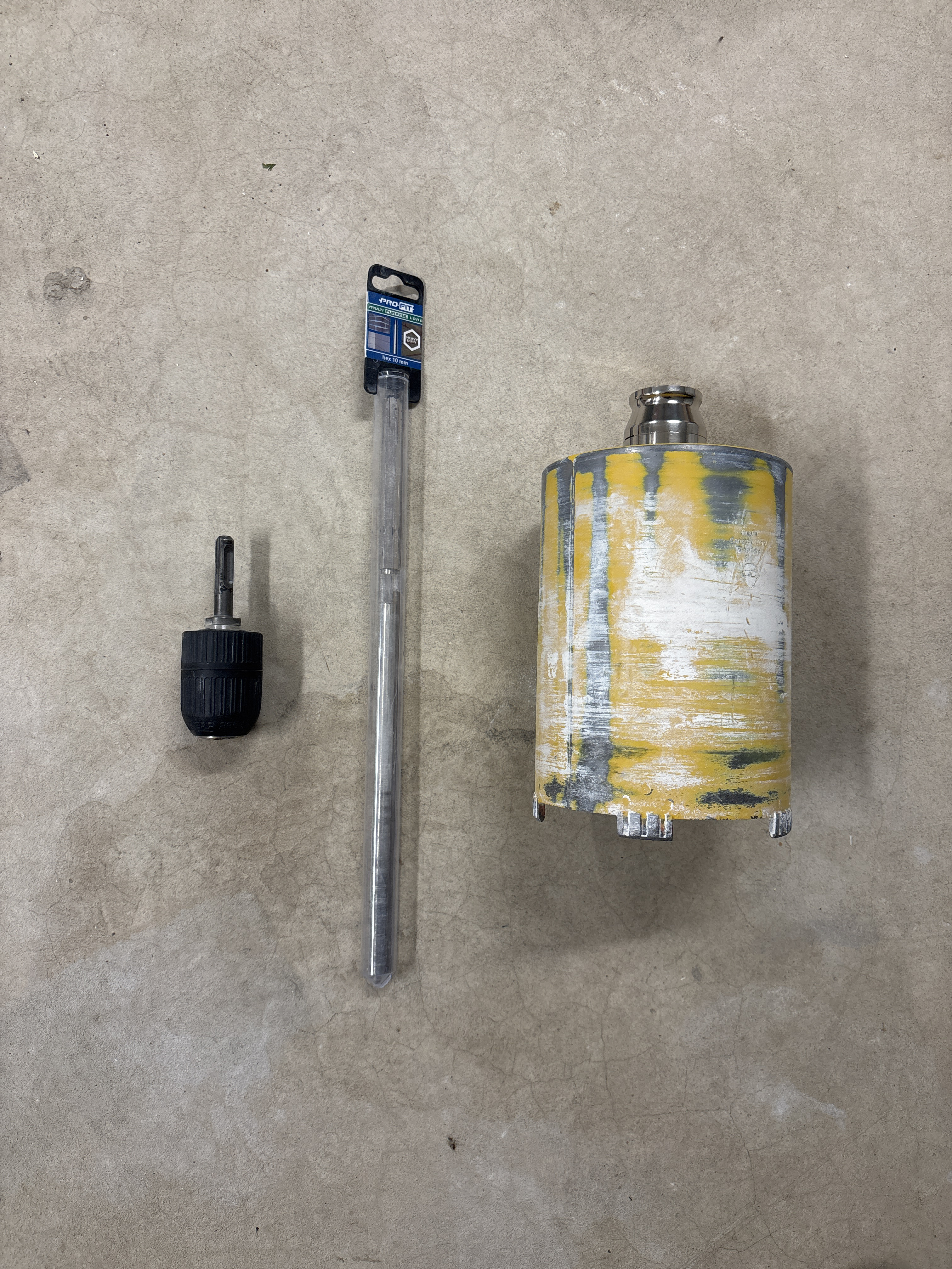 Hålsåg+adapter med sds-plus fäste