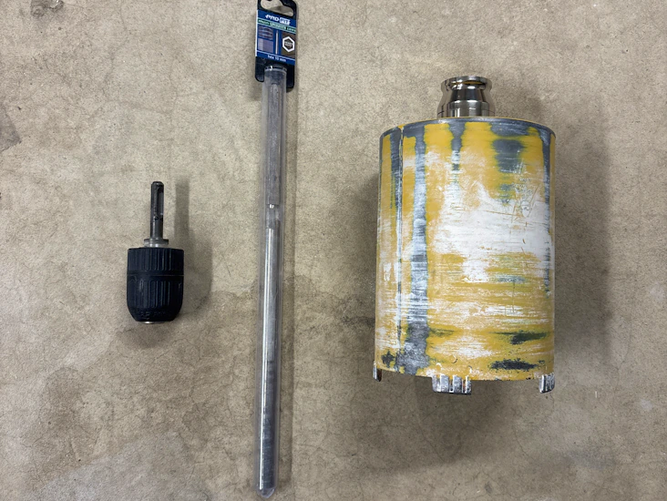 Hålsåg+adapter med sds-plus fäste