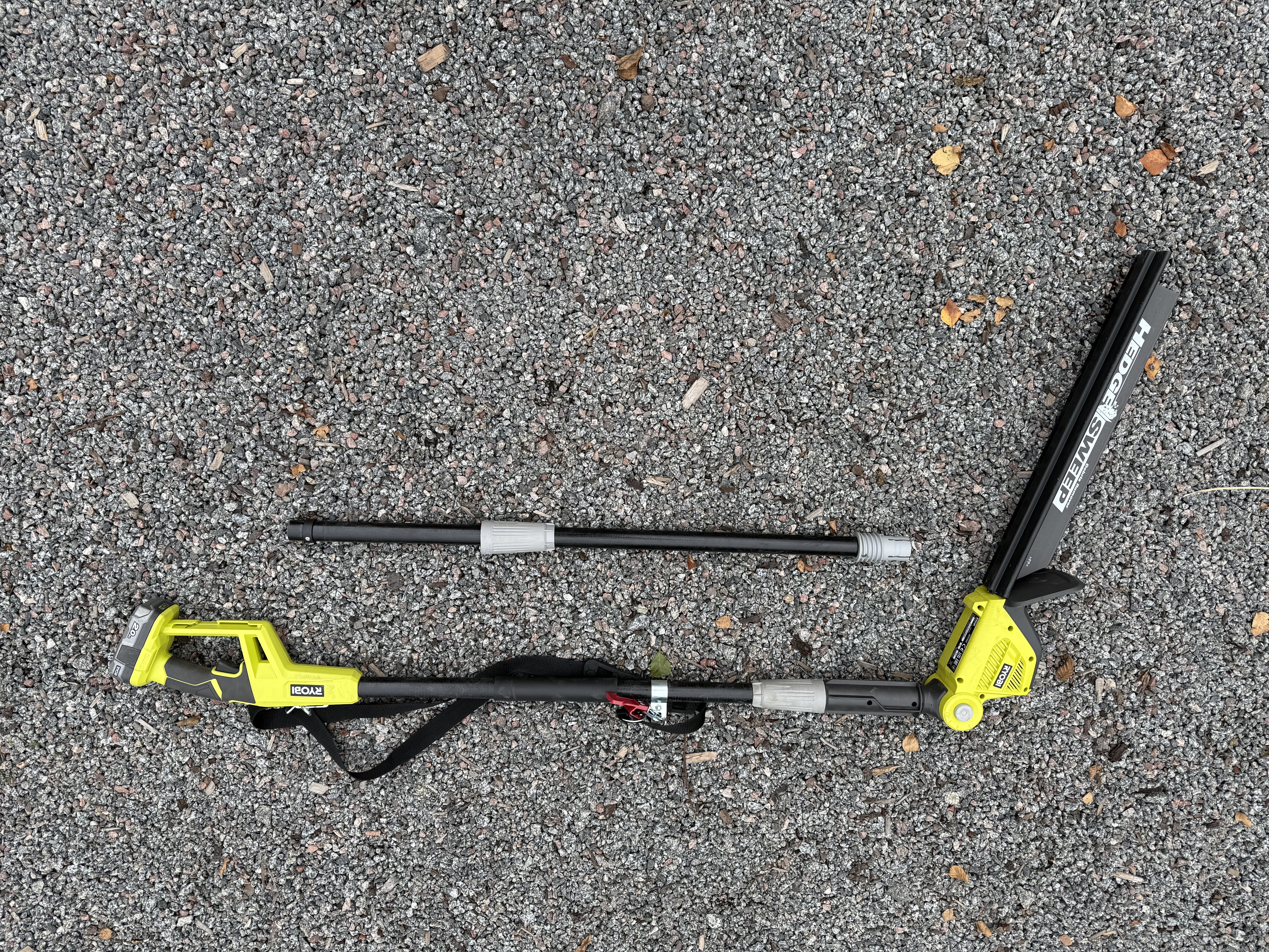 Batteridriven häcksax, förlängningsbar