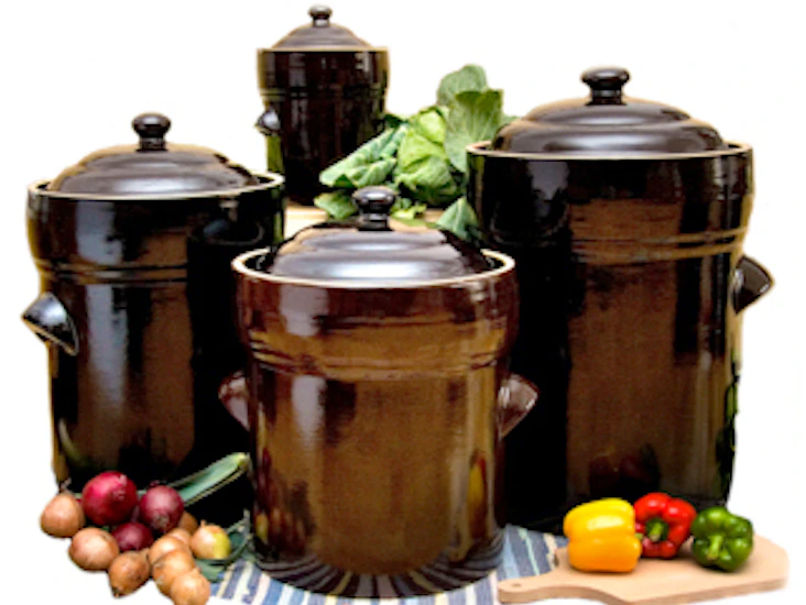 Syrningskrukor 15-25 liter för att göra surkål, kimchi, och fermentera grönsaker