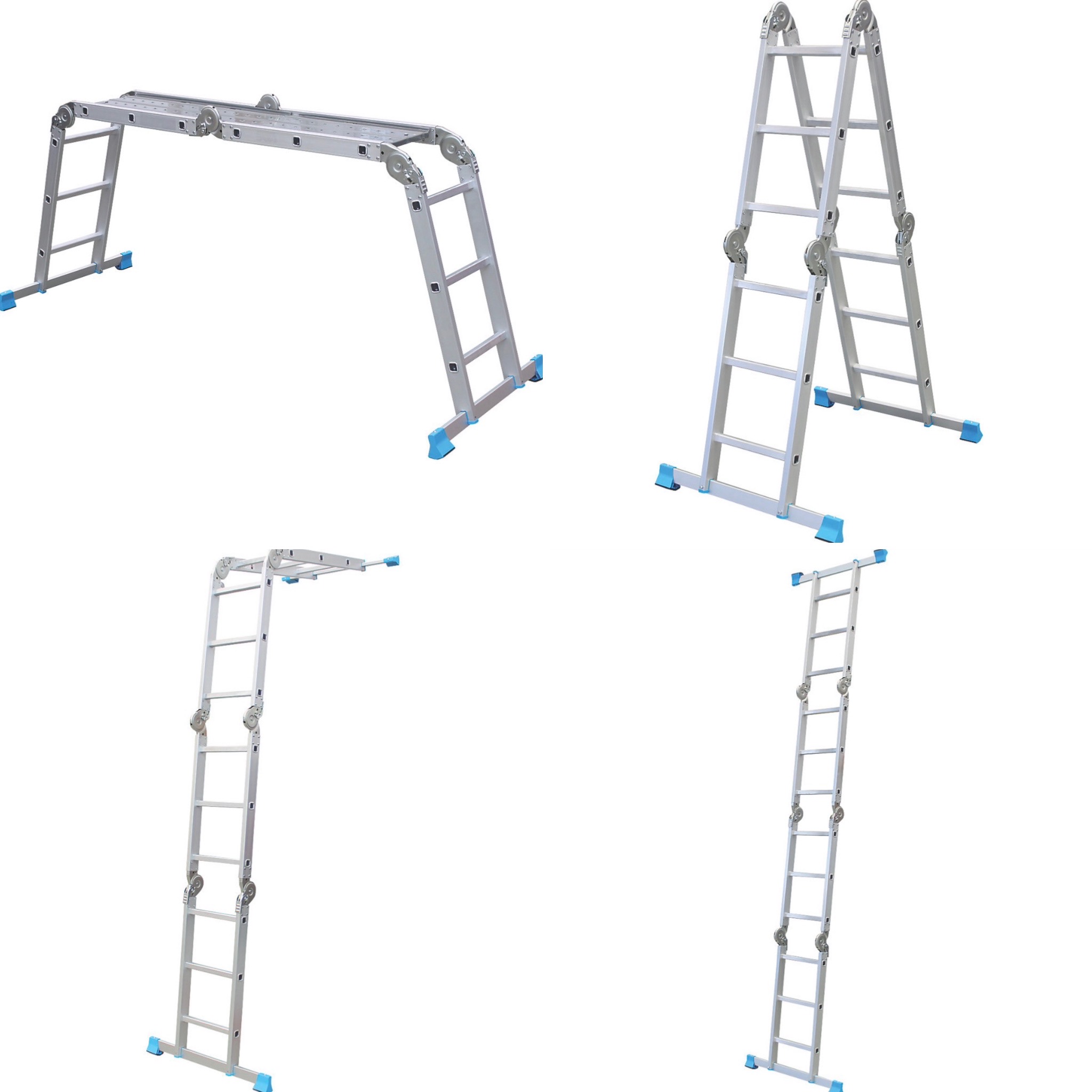 3.30m combination ladder with platform