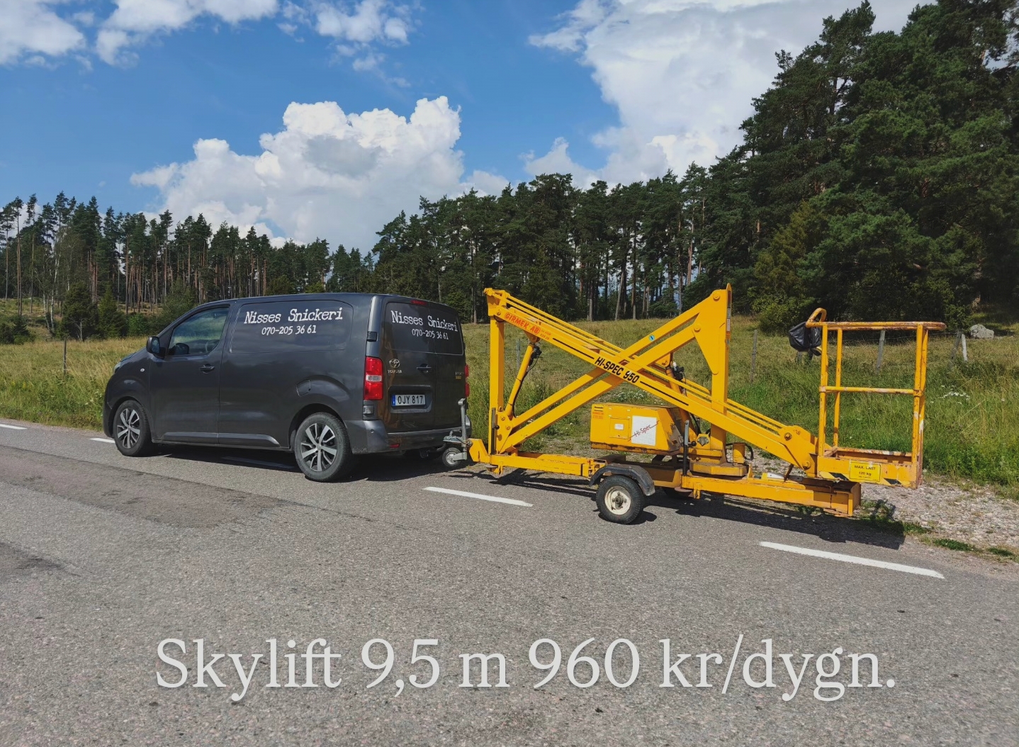 Skylift 9,5 m.