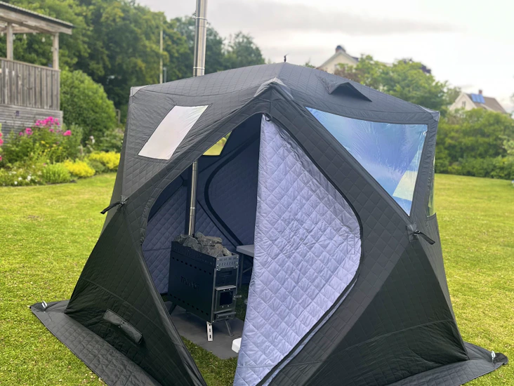 Bastutält inkl kamin