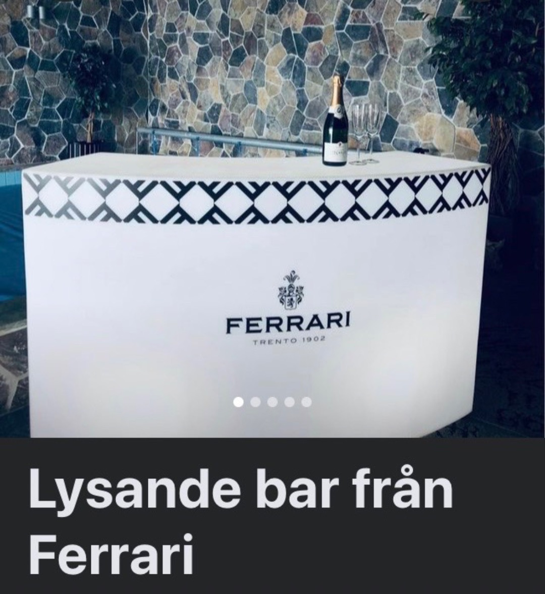 Lysande bar (bardisk) från ferrari