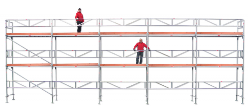 Ramställning i aluminium 17 x 6 meter, 102 m2