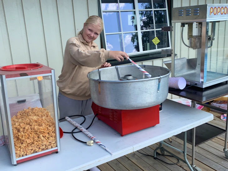 Utleie av sukkerspinn maskin