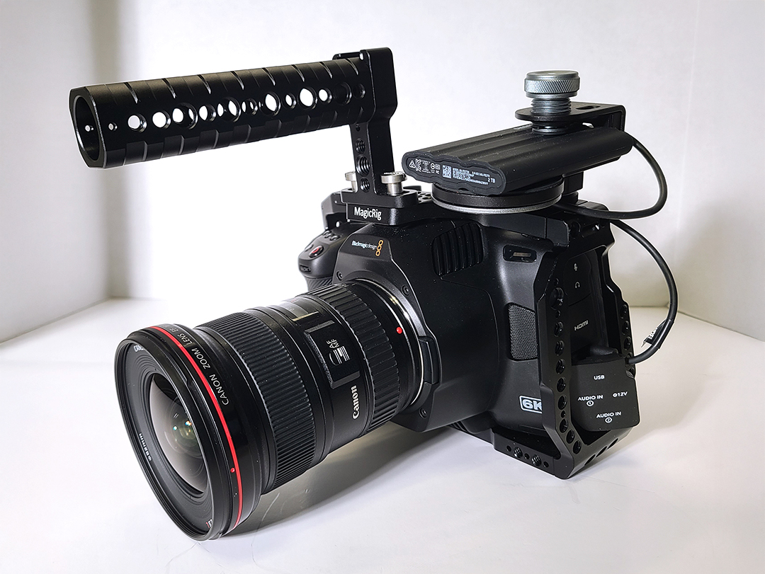 Blackmagic design pocket cinema camera 6k pro w/ 16-35mm canon ef lens