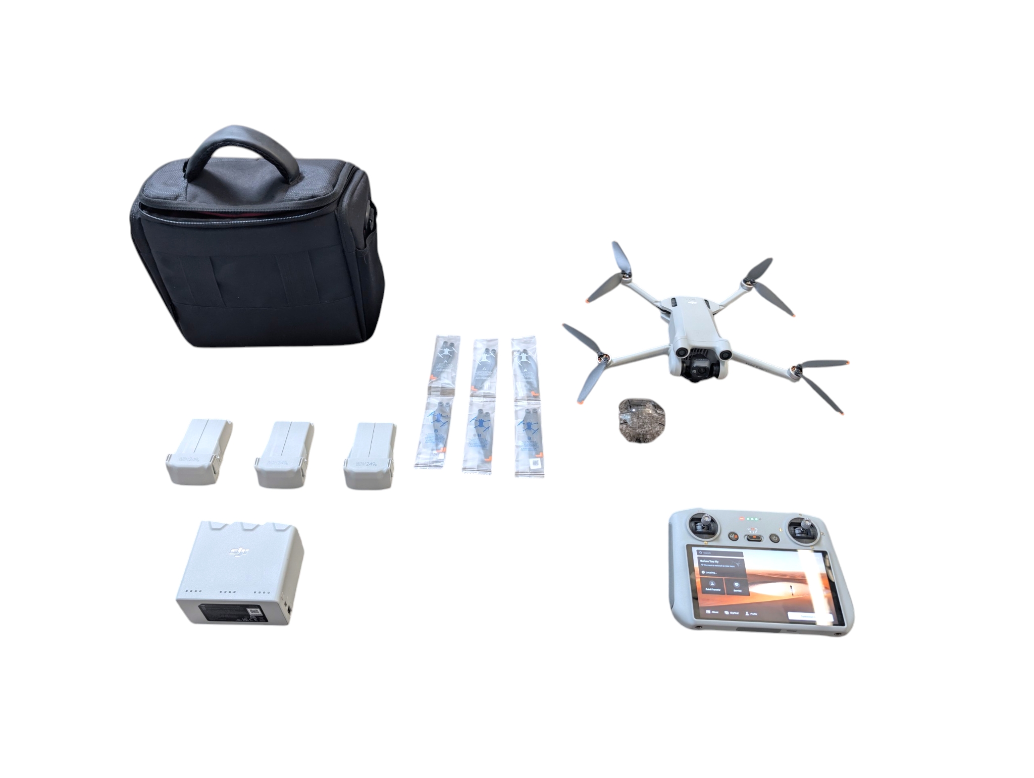 Dji mini 3 pro fly more combo drone 4k - rc remote, 3 batteries, lightweight &
