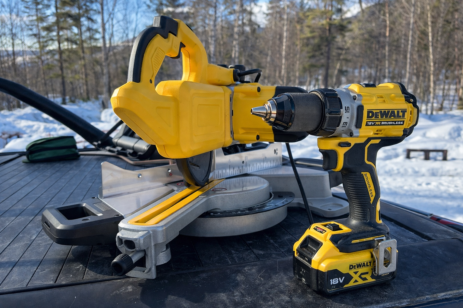 Snekkerpakke – dewalt gjærsag + slagdrill – alt du trenger til jobben – alta