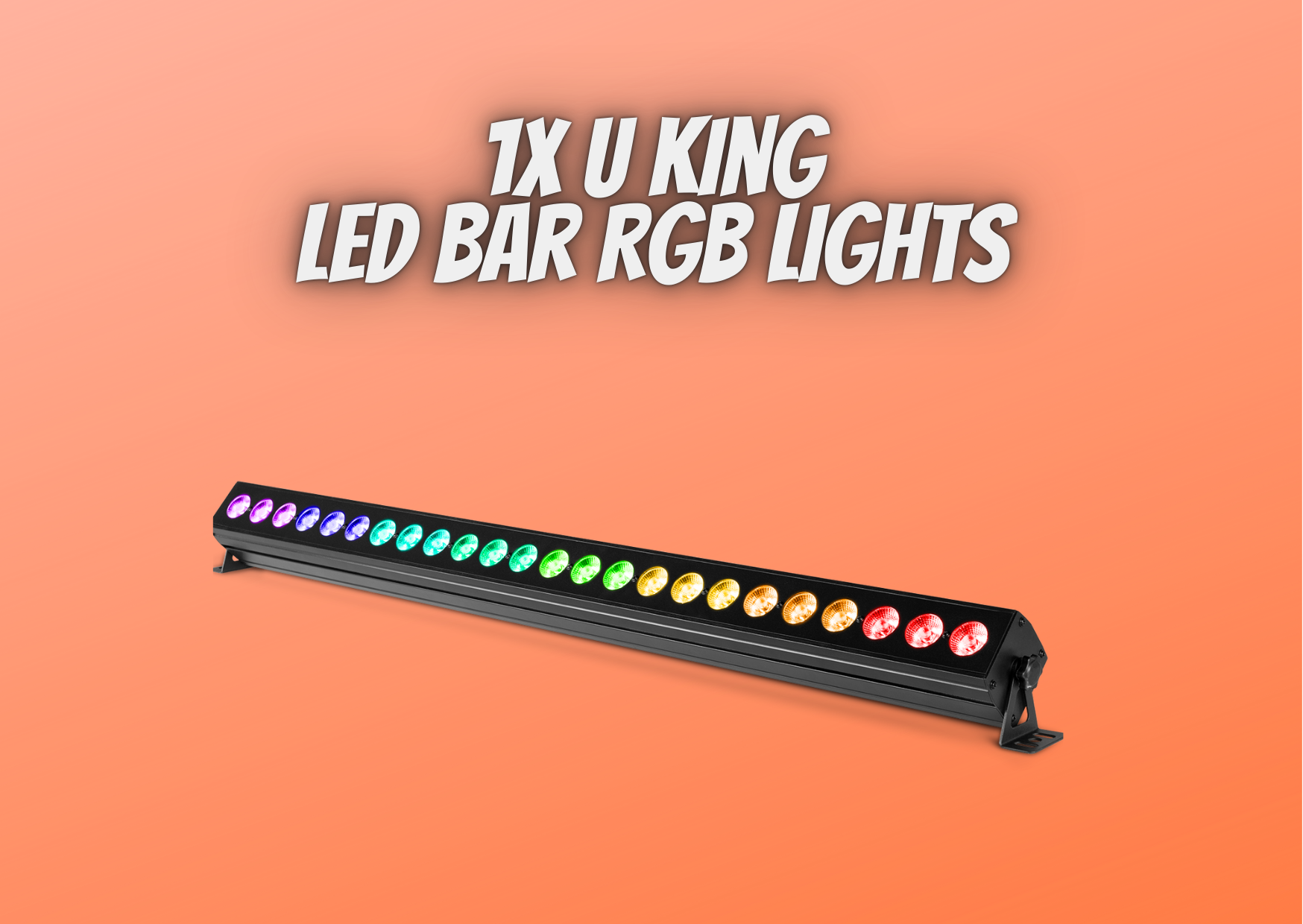 U king b354 led bar rgb 24 light bar uplighter - strobe effect