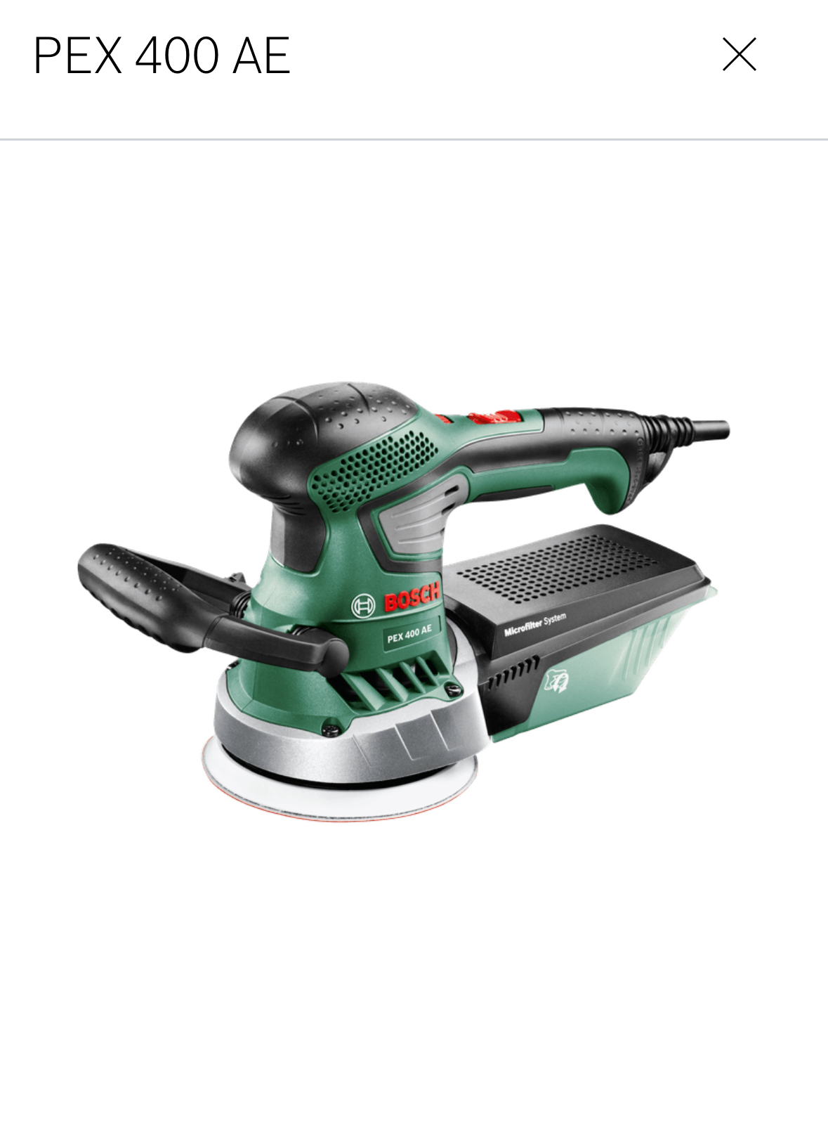 Bosch slipemaskin (pex 400 ae) 