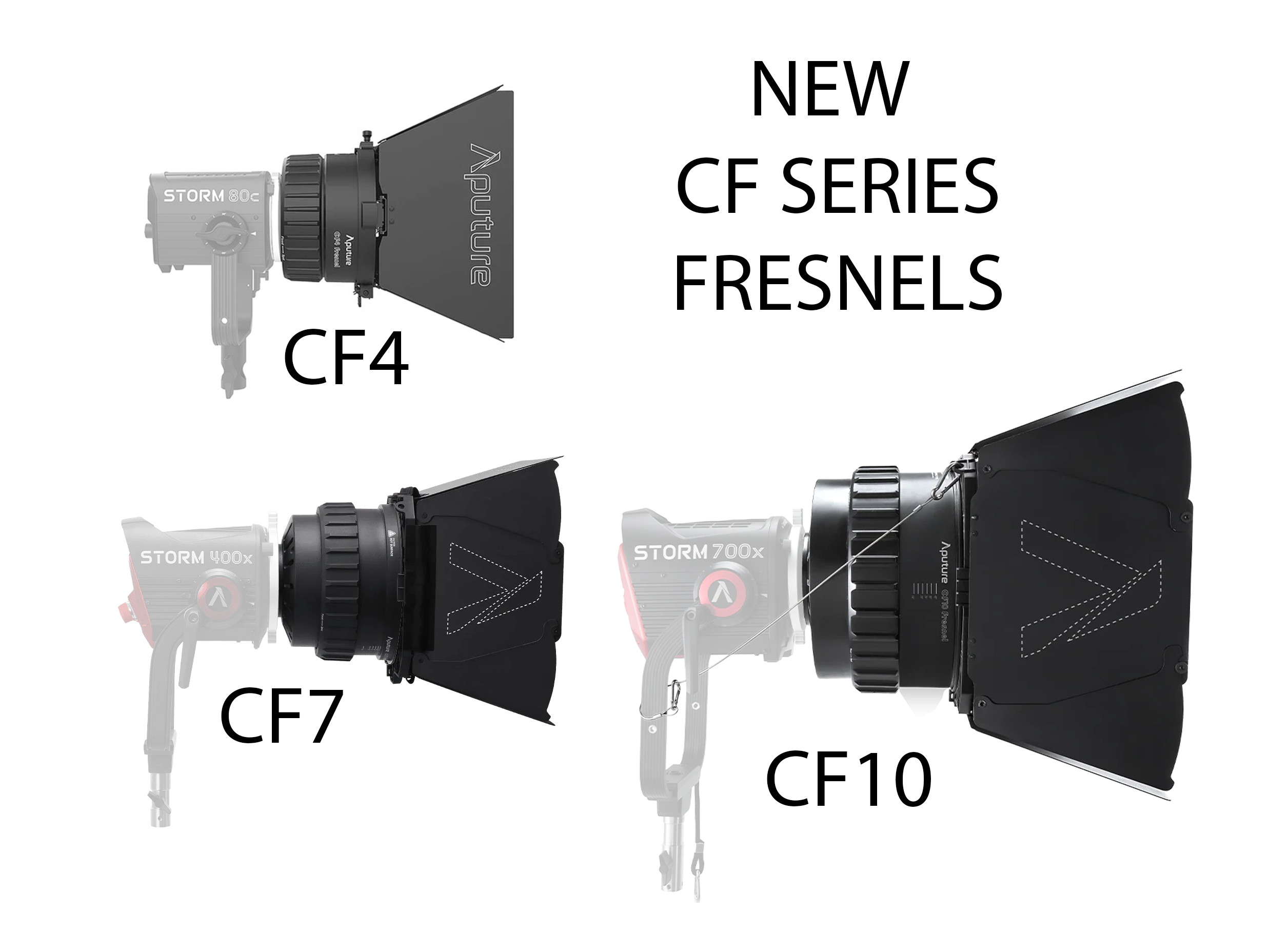 Aputure storm cf4 cf7 cf10 fresnel 