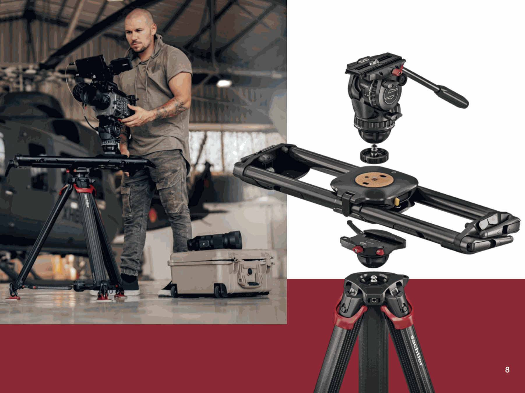 The sachtler aktiv8t flowtech75 ms / pro slider system 