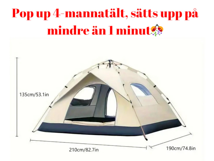4-mannatält på mindre än 1 minut!