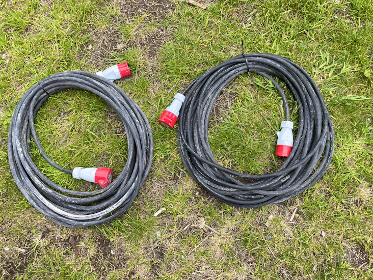 2x25 m. trefaskablar