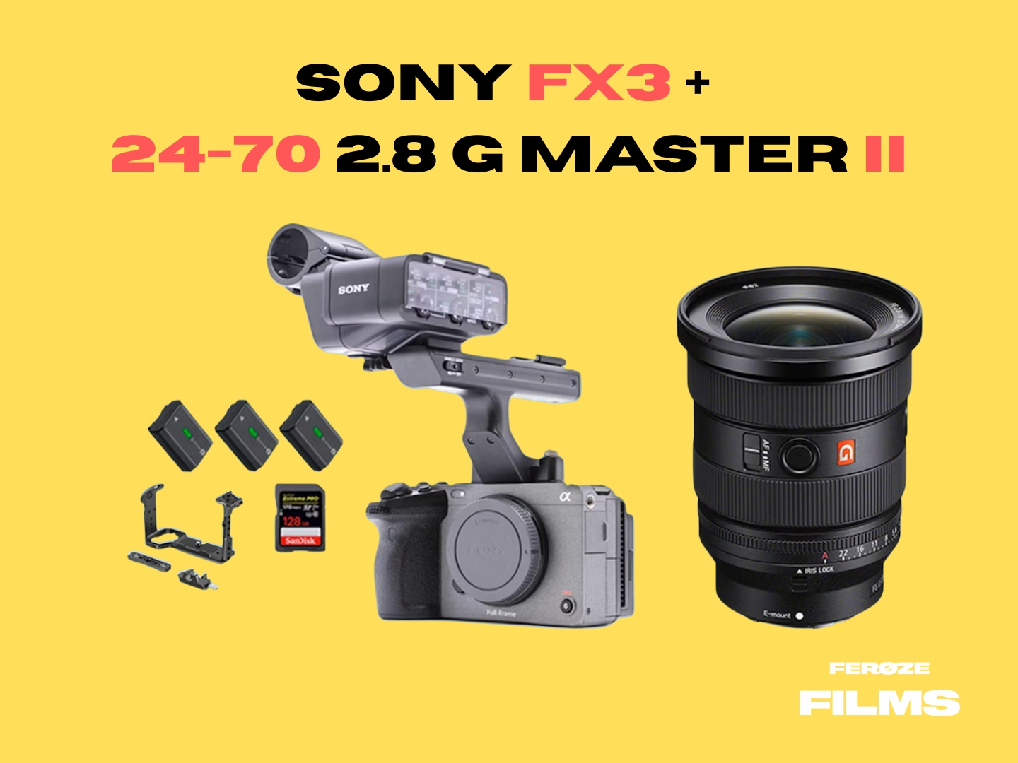 Sony fx3 cine camera + 24-70 mm 2.8 gm ii lens