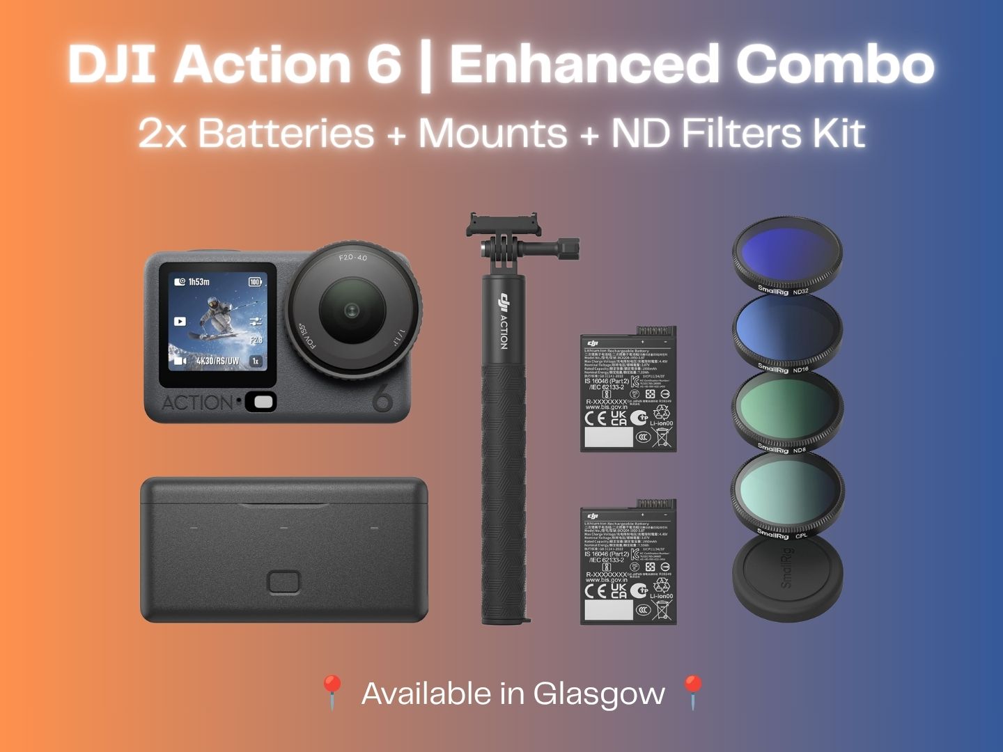 Dji action 6 | enhanced combo + nd filters