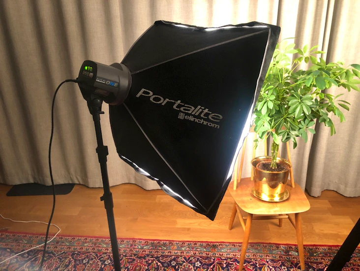 2 st blixtar/softboxar elinchrom portalite