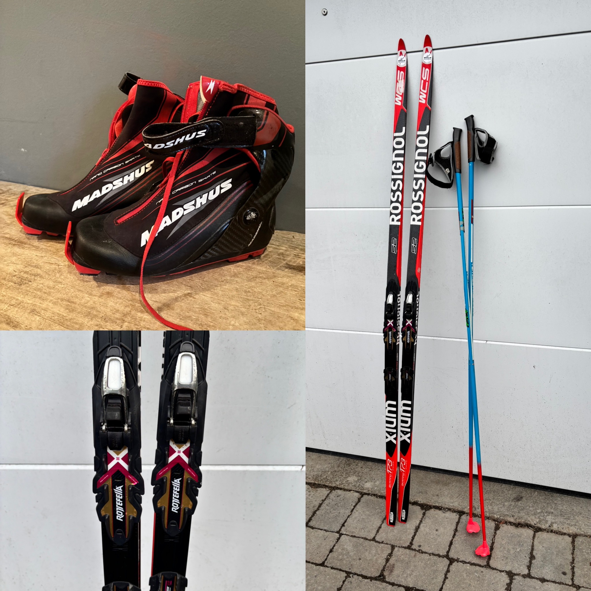 Skate / skøyteski med staver og støvler