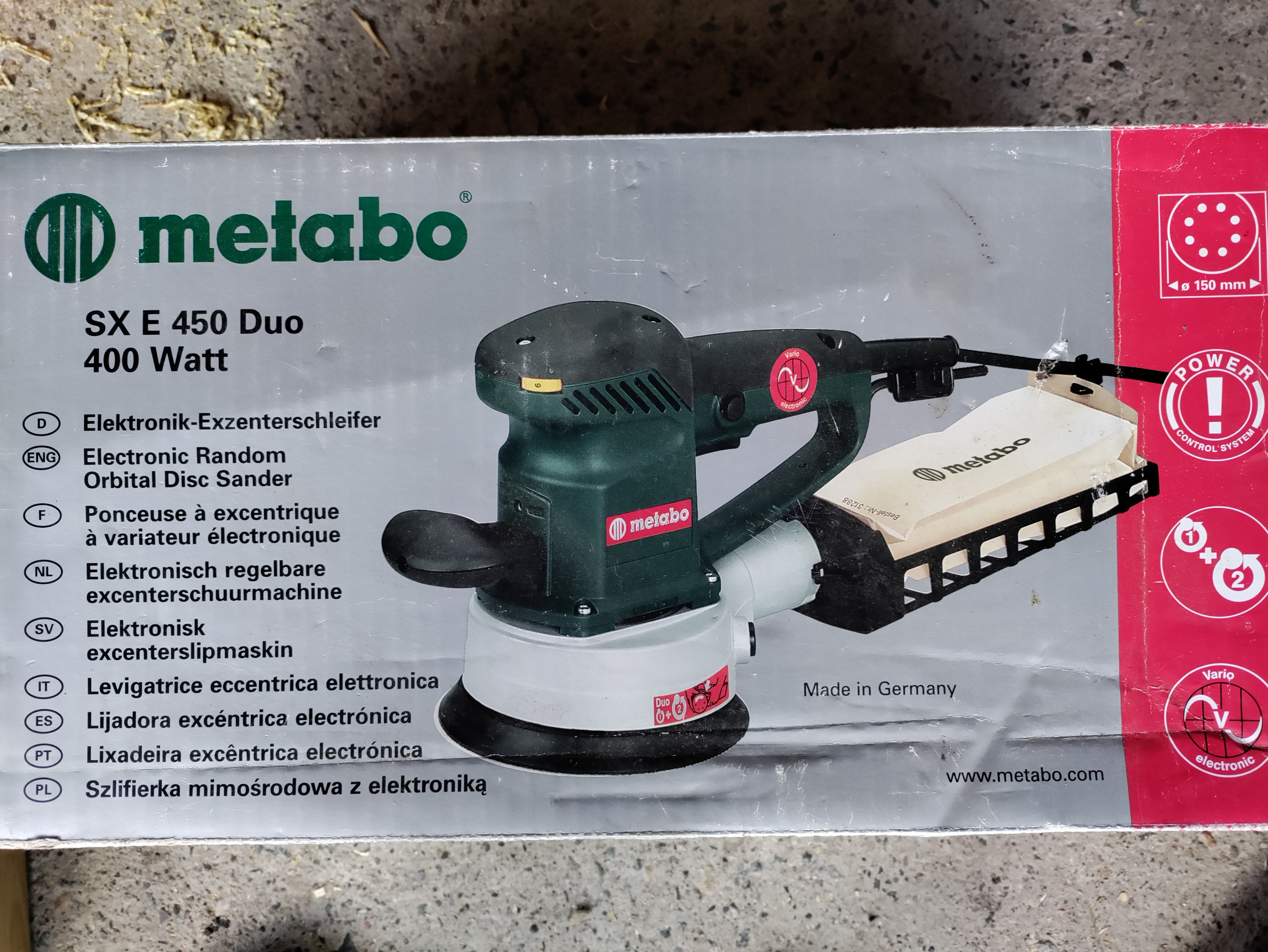 Metabo eksentersliper 400w 150mm skiver 