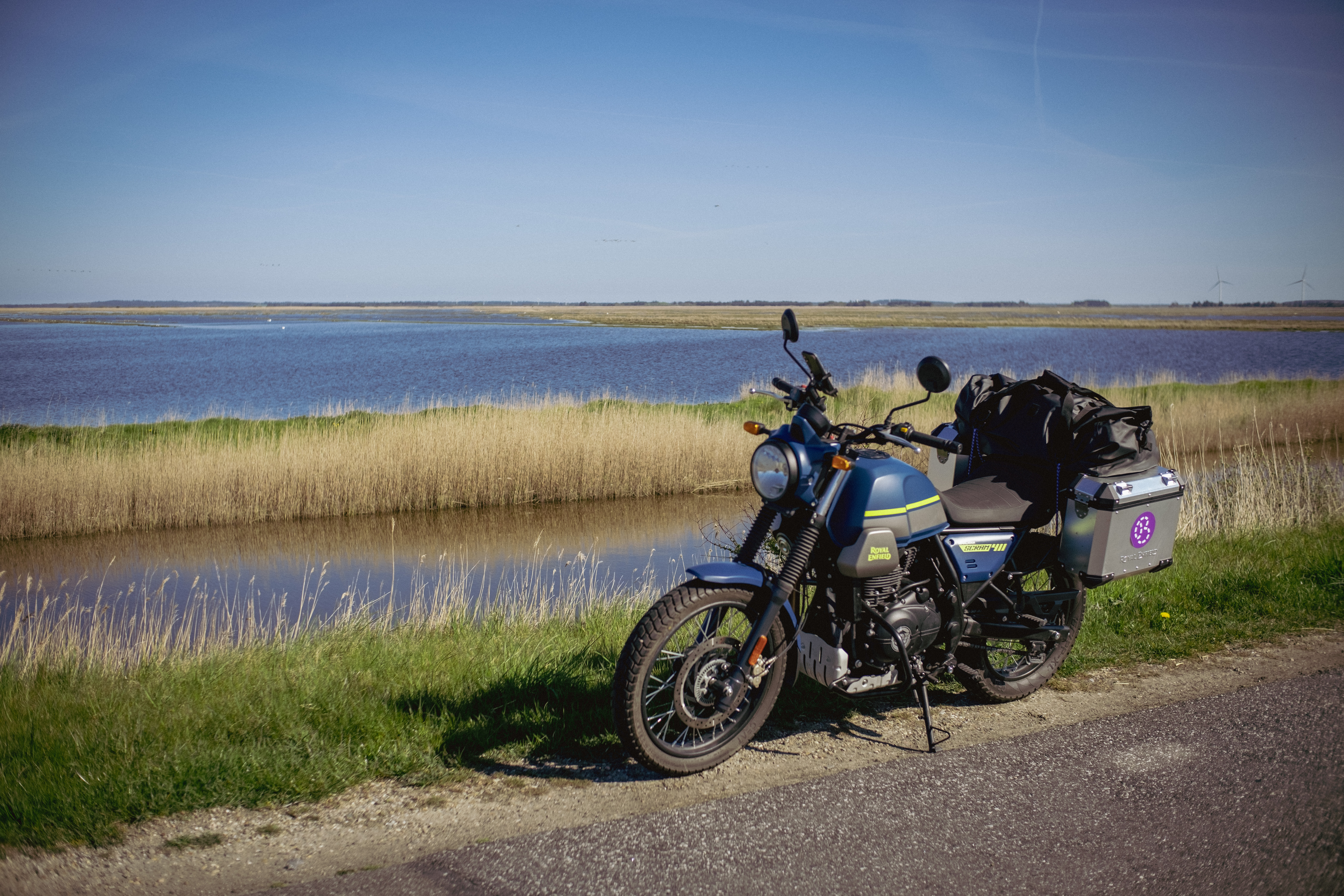 Royal enfield scram 411 med alu-kofferter og mulighet for ekstrautstyr