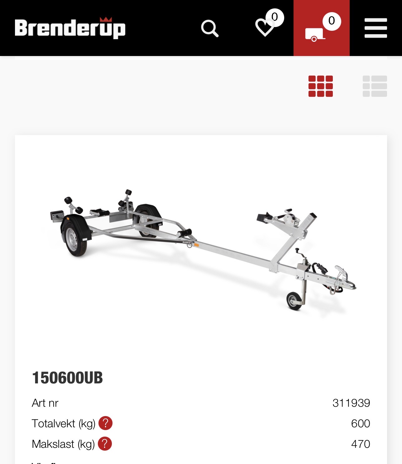 Båthenger til rib