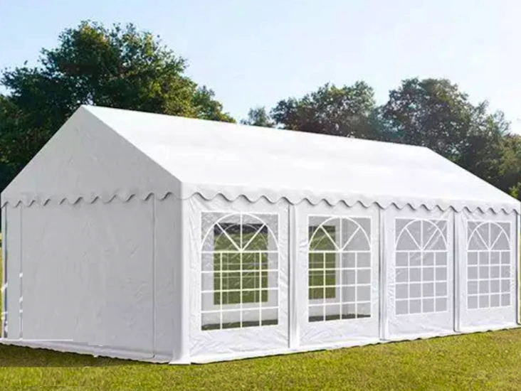 Partytält - 4x8 m, vit