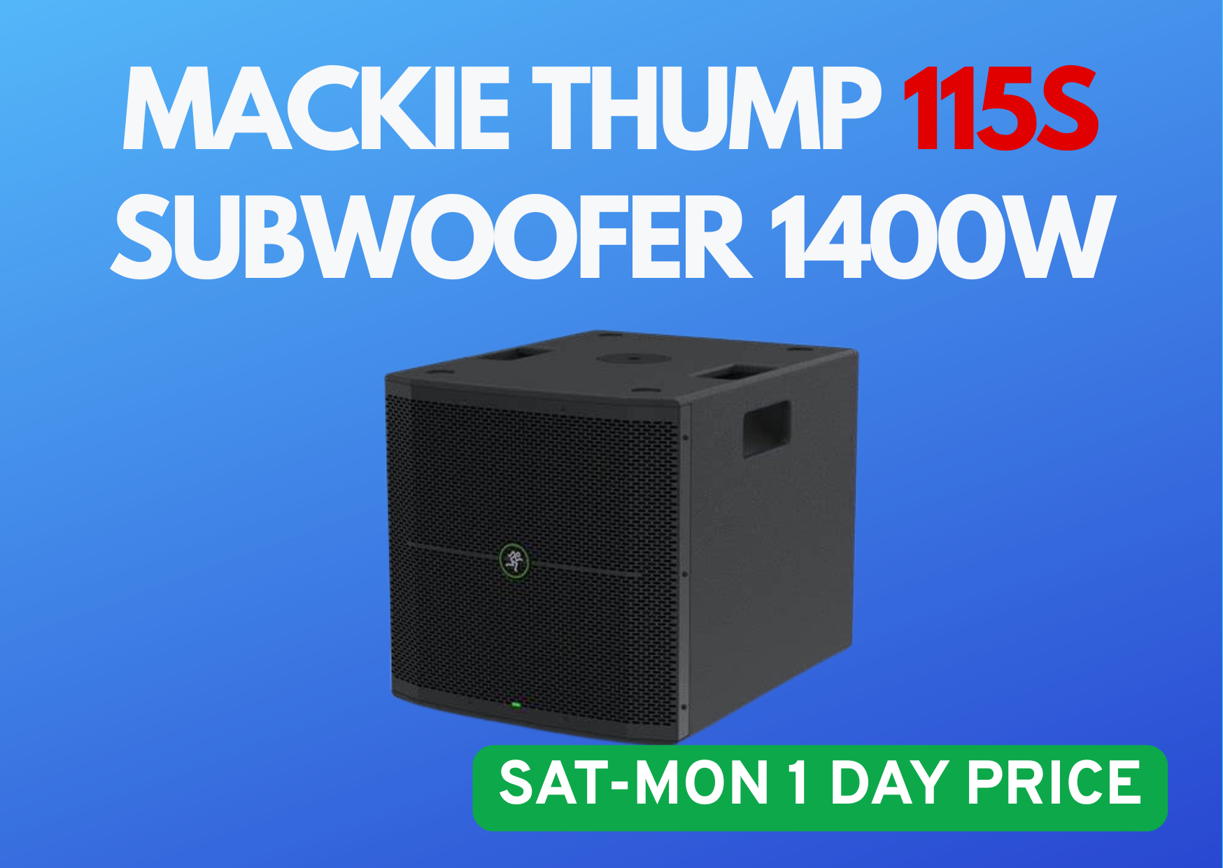 Mackie thump115s 15” 1400w powered subwoofer audio party equipment best offer 