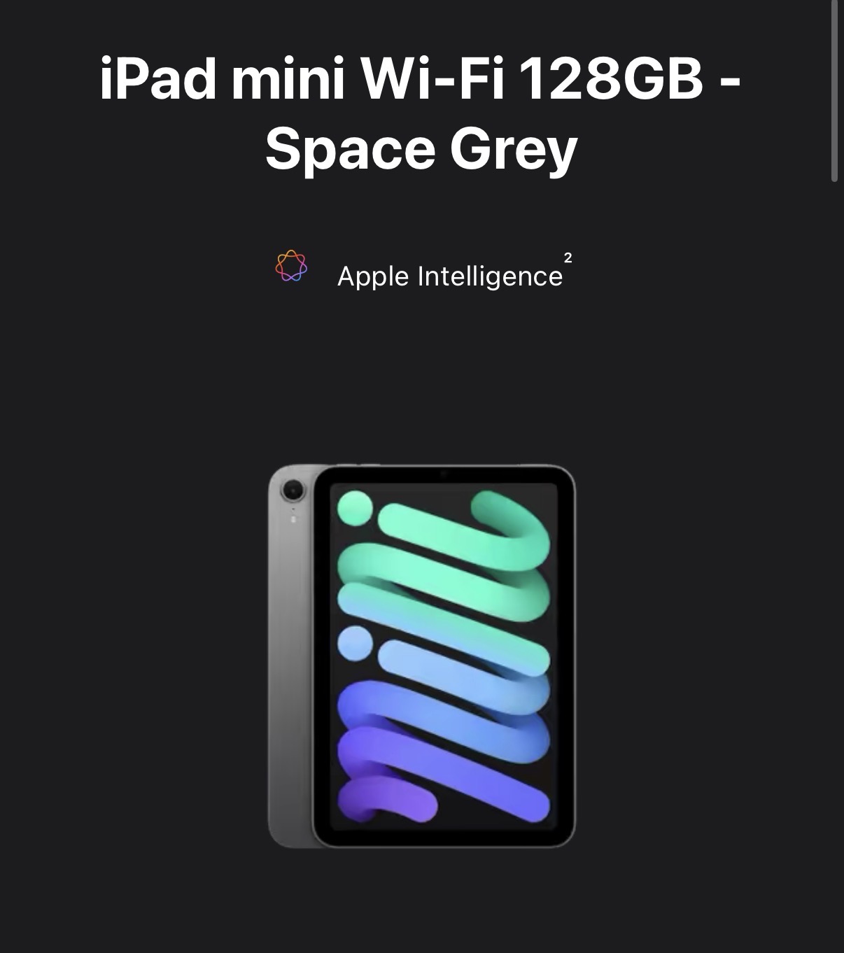 Ipad mini a17 chipset wifi 128gb with apple pencil pro 