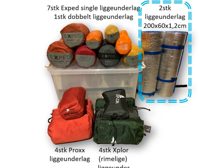 Liggeunderlag - 200x60x1,6cm (2stk)