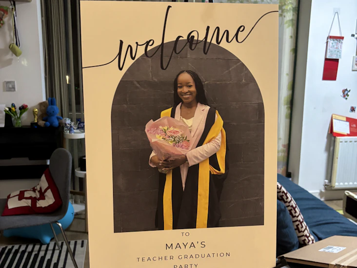 Adjustable black tripod easel stand – perfect for signs, posters & displays