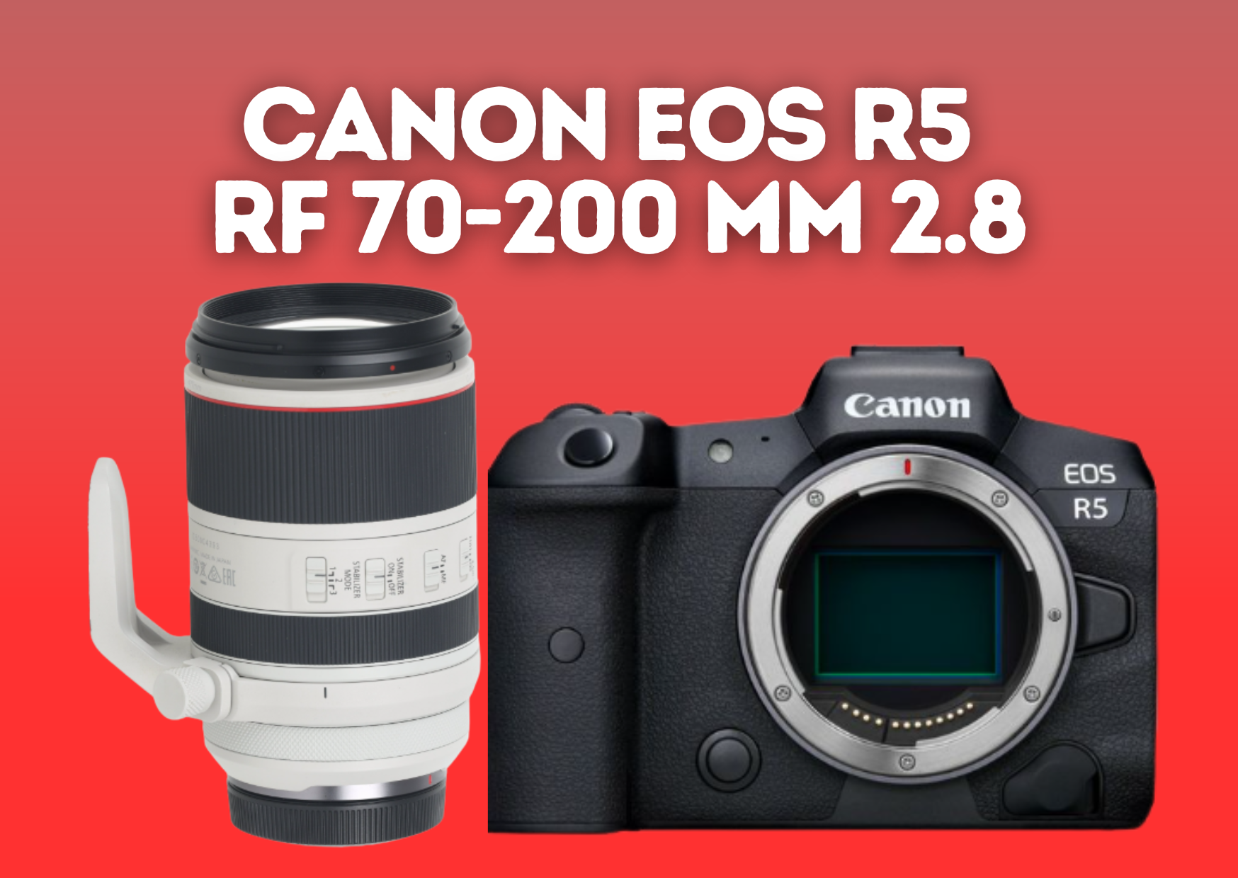 Canon r5 + rf 70-200mm f2.8l is usm + 512gb cf card