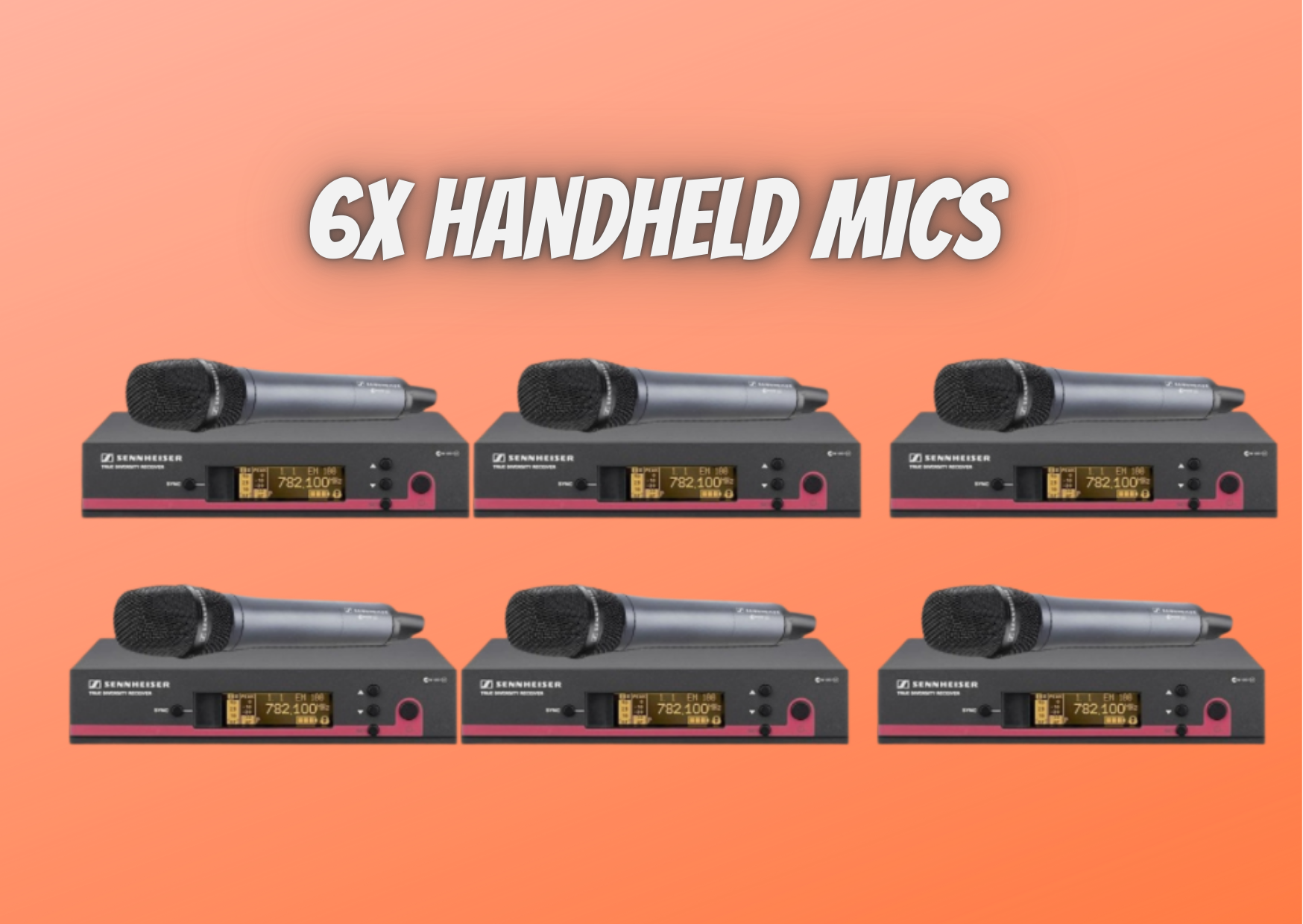 6x handheld wireless microphone & receiver - sennheiser g3