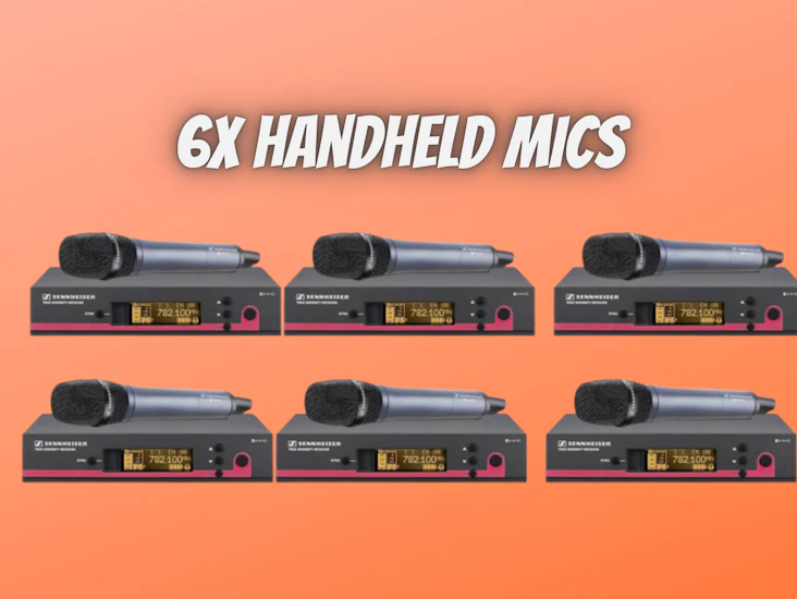 6x handheld wireless microphone & receiver - sennheiser g3