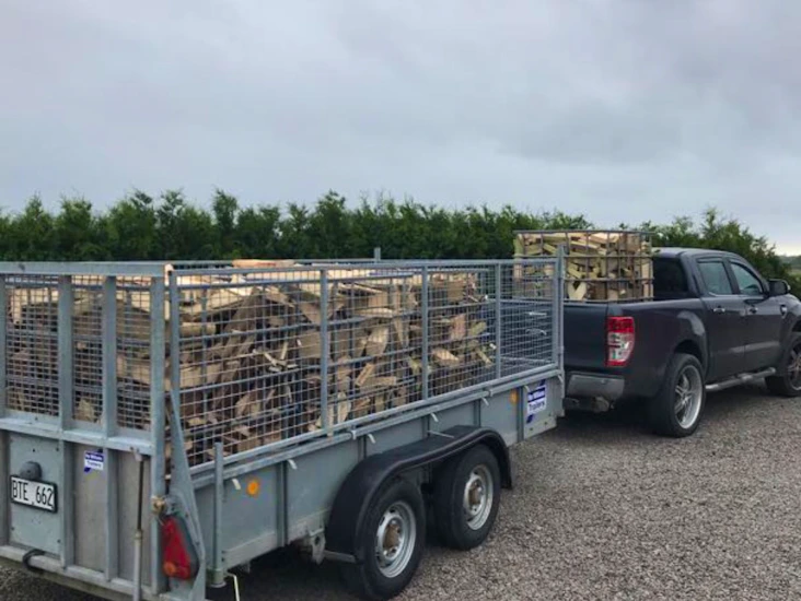 Stort galler/maskin släp