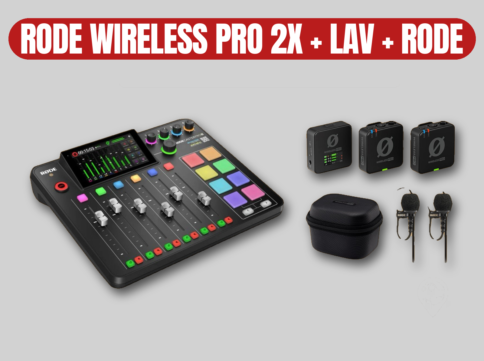 Rode wireless pro 2x & rode caster pro ii | dual lav mics / interview / podcast / studio audio