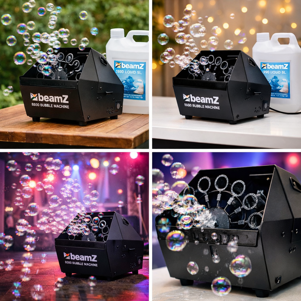 Beamz b500 bubble machine high output includes bubble fluid delivery uk only