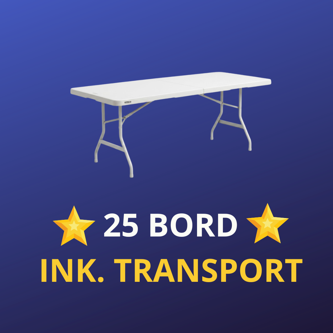 25 fällbord - paketpris ⭐ (inklusive transport)