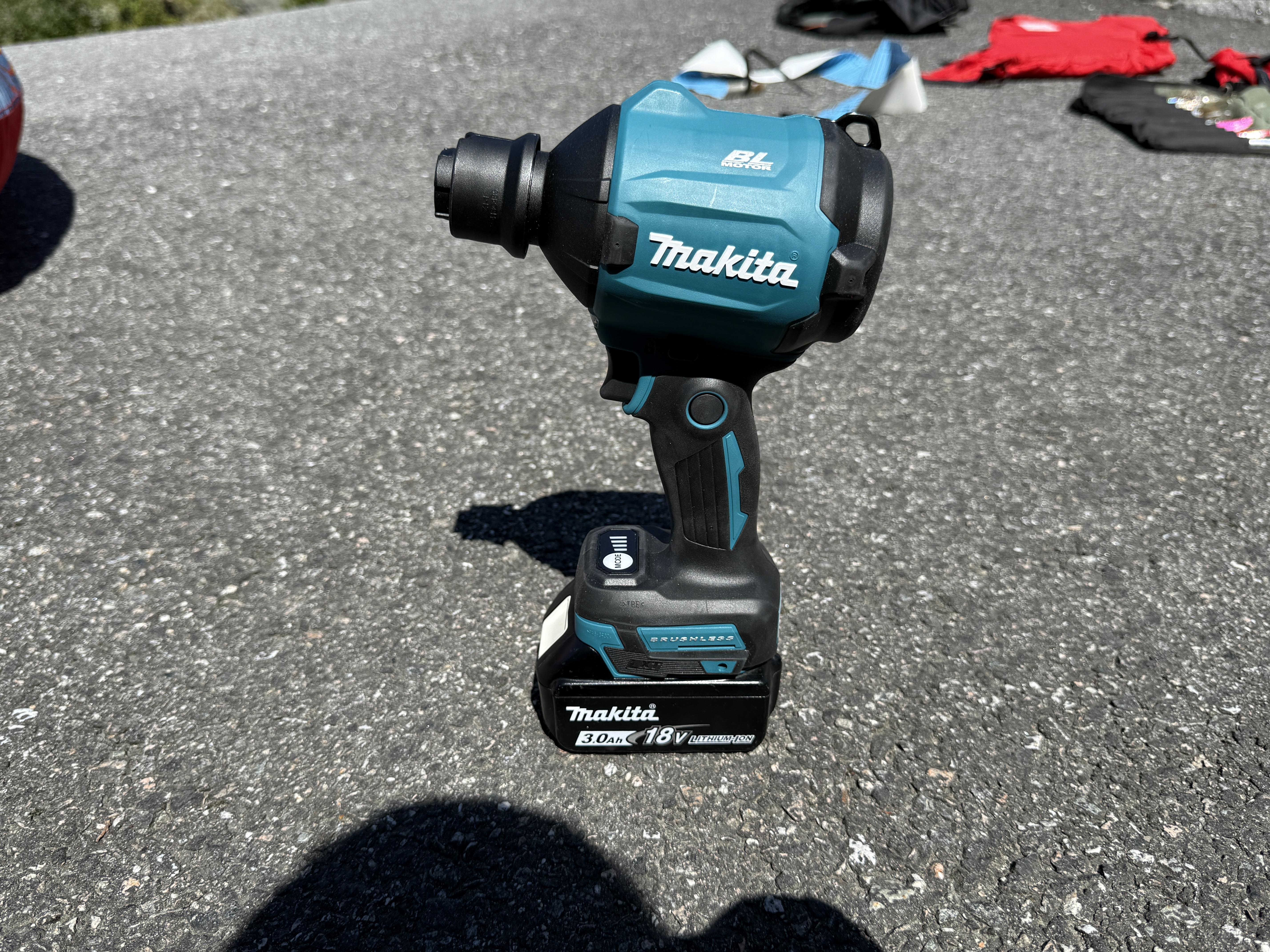 Støvblåser/luftpumpe m/batteri