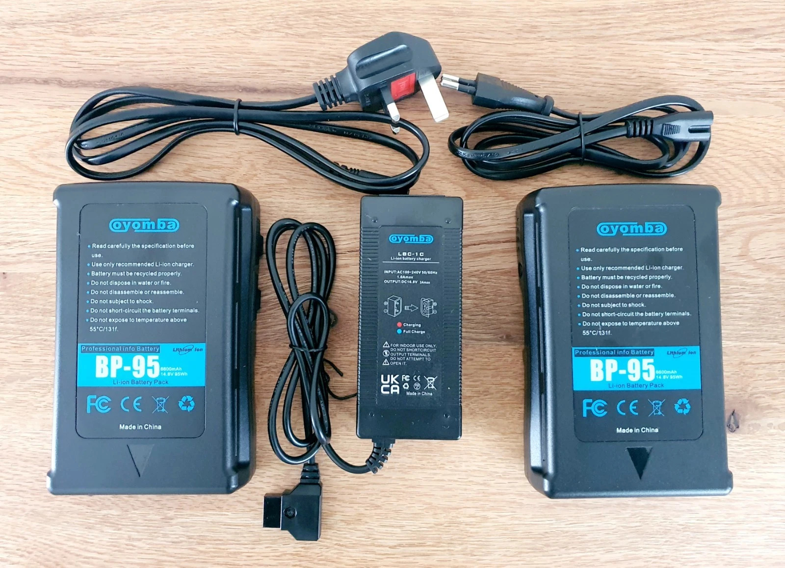 2 oyomba 95wh(6600mah) v-mount/v-lock batteries