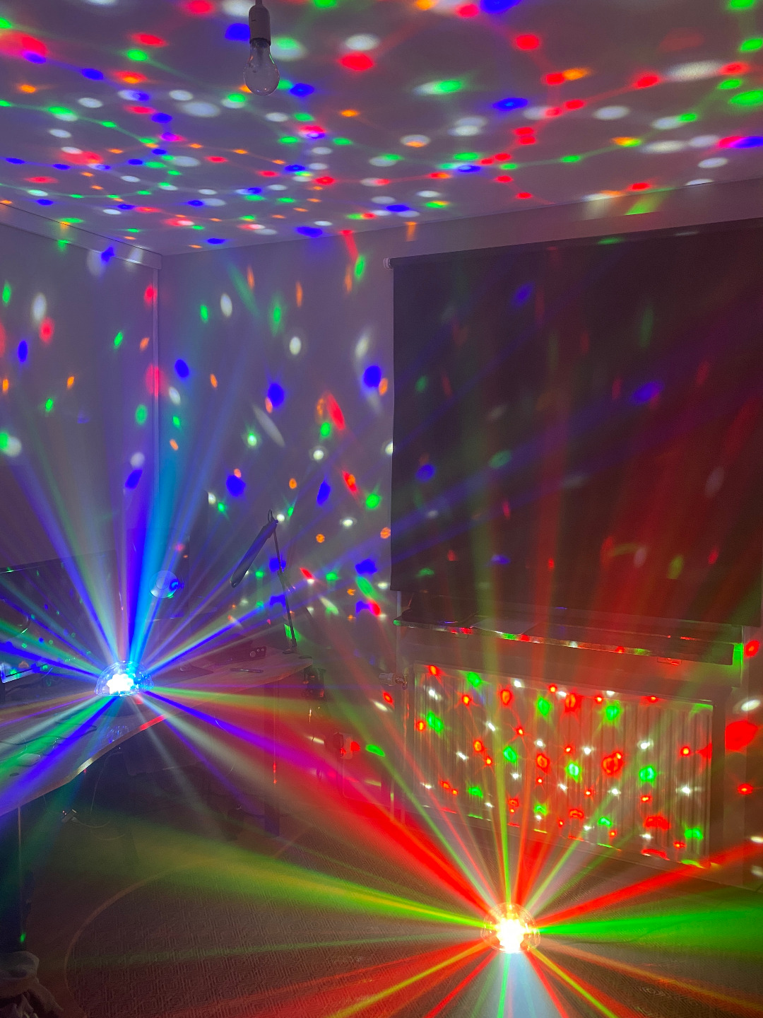 Partyljus (beamz mini star ball x2)