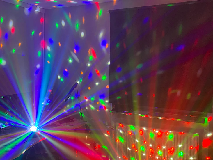 Partyljus (beamz mini star ball x2)